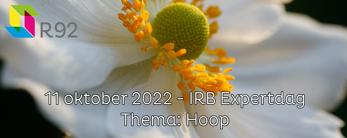 11 oktober IRB Expertdag met als thema 'HOOP'